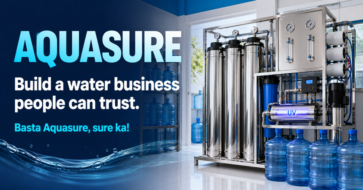 Aquasure water purification system with filtration, reverse osmosis, and UV components